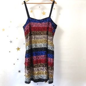 Gap XXL new with tags multicolor sequin dress